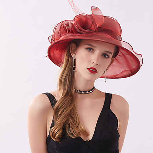 

Vintage Style Elegant Tulle / Lace Hats / Headwear / Straw Hats with Faux Pearl / Lace / Appliques 1 Piece Casual / Holiday Headpiece