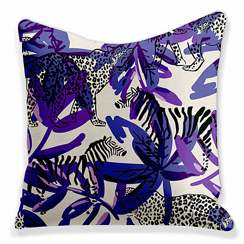 

1 Pc Geometric And Animal Style Cushion Cover Double Side Print 45x68cm Linen for Sofa Bedroom