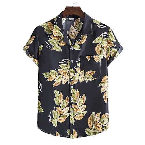 

Men's Shirt 3D Print Graphic Prints Print Short Sleeve Vacation Tops Black