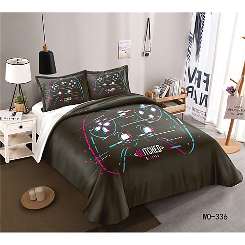 

3-Piece Duvet Cover Set Hotel Bedding Sets Comforter Cover with Soft Lightweight Microfiber, Include 1 Duvet Cover, 2 Pillowcases for Double/Queen/King