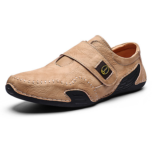 

Men's Loafers & Slip-Ons Business Casual Vintage Athletic Outdoor Walking Shoes Trail Running Shoes Nappa Leather Cowhide Handmade Non-slipping Wear Proof Booties / Ankle Boots Almond Black Brown