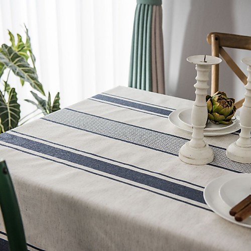 

Table Linens Cotton Dust-Proof Country Striped Tabel cover Table decorations for Daily Wear rectangule 150100/150150/140180/150200/150213/150240/150260/150300 cm Red 1 pcs