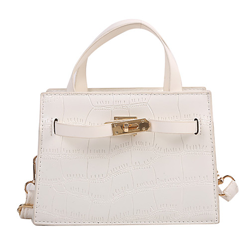 

Women's Bags Top Handle Bag Daily Office & Career Handbags White Black Khaki Brown