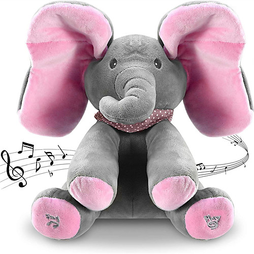 

Plush Toy Sleeping Pillow Stuffed Animal Plush Toy Elephant Pillow Singing Walking Talking LED Light Music & Light Repeats What You Say Plush Imaginative Play, Stocking, Great Birthday Gifts Party