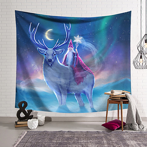 

Wall Tapestry Art Decor Blanket Curtain Hanging Home Bedroom Living Room Decoration Polyester Santa Elk