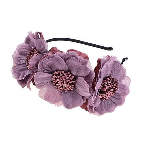 

Handmade Sweet Fabric Headpiece with Flower 1 Piece Special Occasion / Party / Evening Headpiece