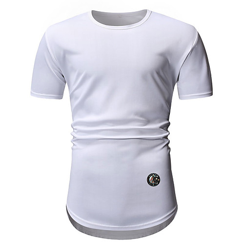 

Men's T shirt Hot Stamping Cartoon Graphic Prints Print Short Sleeve Daily Tops Casual Fashion White Black Wine