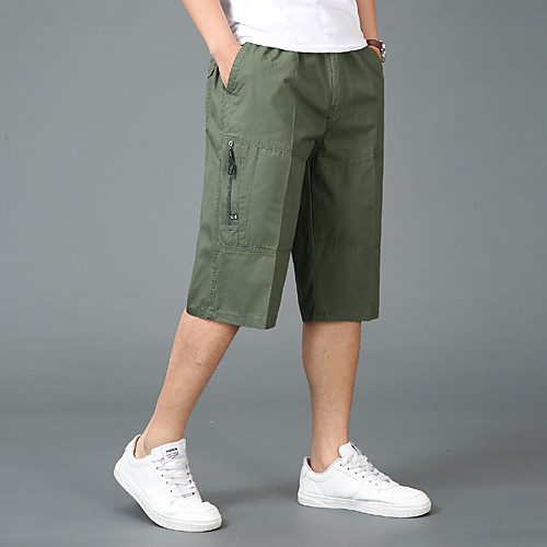 

Men's Hiking Shorts Solid Color Summer Outdoor Multi-Pockets Breathable Soft Wear Resistance Cotton Capri Pants Dark Grey Yellow Army Green Dark Navy Hunting Fishing Climbing XL XXL XXXL 4XL 5XL