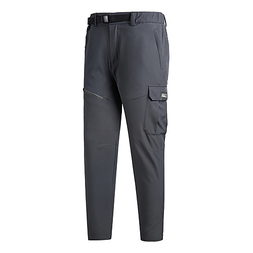 

Men's Hiking Pants Trousers Softshell Pants Convertible Pants / Zip Off Pants Solid Color Winter Outdoor Regular Fit Waterproof Windproof Warm Detachable Fleece Pants / Trousers Bottoms Black Grey