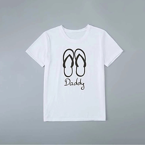 

Men's T shirt Hot Stamping Graphic Prints Slippers Print Short Sleeve Daily Tops 100% Cotton Fashion Vintage Classic White