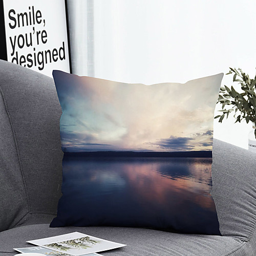 

1 pcs Polyester Pillow Cover Pillow Cover & Insert, 3D Simple Classic Square Zipper Polyester Traditional Classic