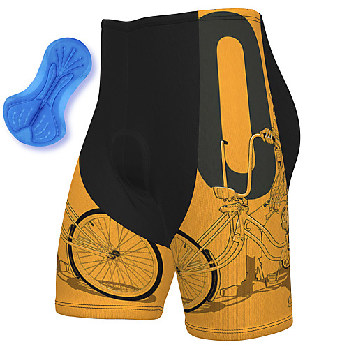 

21Grams Men's Cycling Shorts Spandex Bike Padded Shorts / Chamois Breathable Quick Dry Sports Yellow Mountain Bike MTB Road Bike Cycling Clothing Apparel Bike Wear / Athleisure