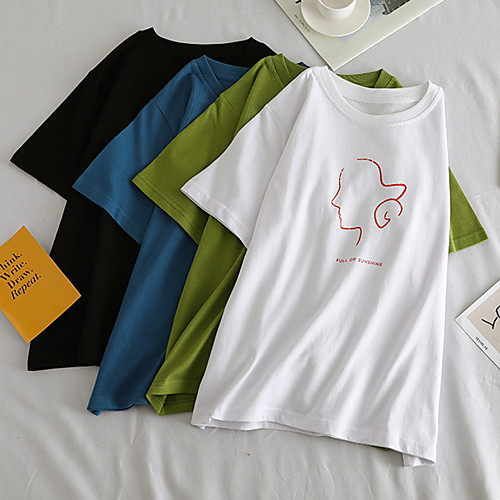 

Women's Tee / T-shirt Pure Color Crew Neck Person Sport Athleisure Top Short Sleeves Breathable Soft Comfortable Everyday Use Casual Daily Outdoor
