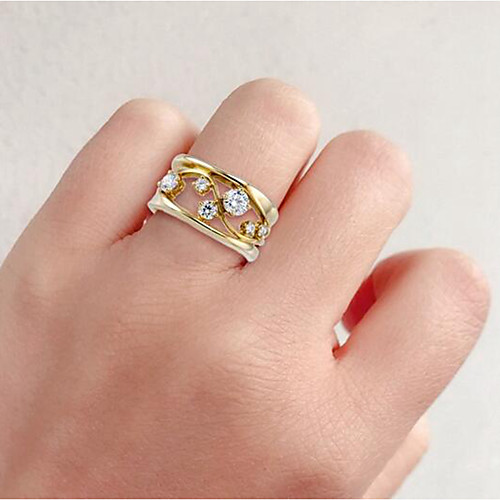 

Ring Hollow Out Gold Imitation Diamond Alloy Stylish 1pc 5 6 7 8 9 / Women's