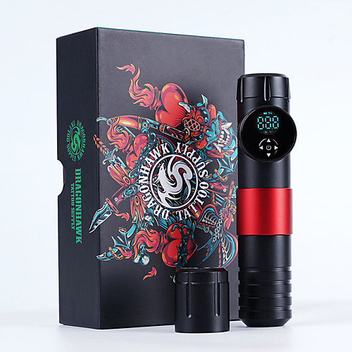 

DRAGONHAWK Professional Tattoo Kit Tattoo Machine Tattoo Machines, Low Noise / Ergonomic Design / Creative Aluminum Alloy Rechargeable Battery Rotary Tattoo Machine / Stamping