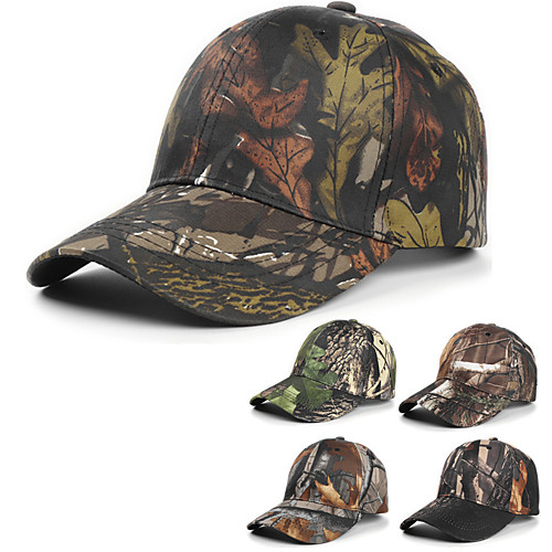 

Men's Cap Portable Ultraviolet Resistant Breathability Comfortable Camo Spring & Summer Cotton Hunting Fishing Camping / Hiking / Caving Everyday Use Black Grey Green Brown Coffee