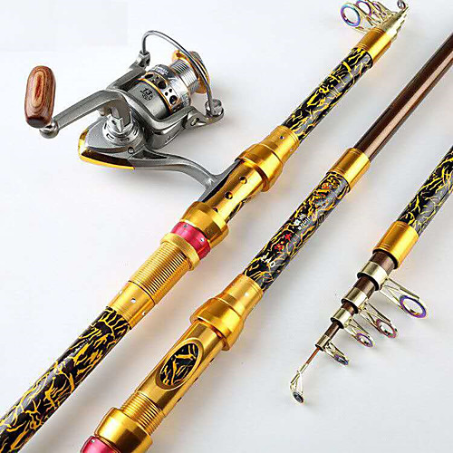 

Fishing Rod and Reel Combo Telescopic Rod 100/120/150/170/190/210/230 cm Portable Lightweight Sea Fishing