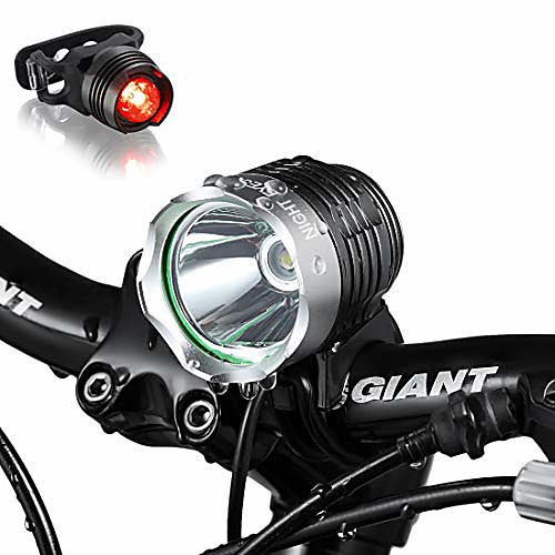 

- 1200 lumens mountain bike headlight bike led light -rechargeable 8.4v 6400ma abs waterproof battey-free aluminum biketaillight bonus -no tool required (round 1200)