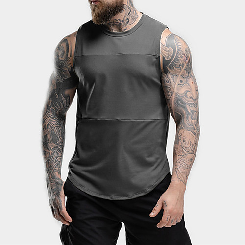 

Men's Sleeveless Workout Tank Top Running Tank Top Running Singlet Vest / Gilet Athleisure Summer Moisture Wicking Quick Dry Breathable Fitness Gym Workout Running Jogging Exercise Sportswear Solid