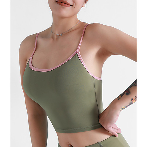 

Women's Tank Top Crop Top Tee / T-shirt Crop Top Strapped Neck Spandex Solid Color Sport Athleisure Top Sleeveless Breathable Quick Dry Soft Comfortable Yoga Running Everyday Use Casual Daily Outdoor