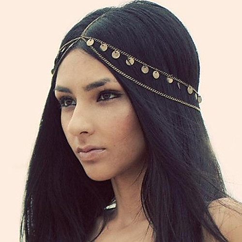 

Shixin European Tassels Golden Alloy Headbands For Women(1 Pc)