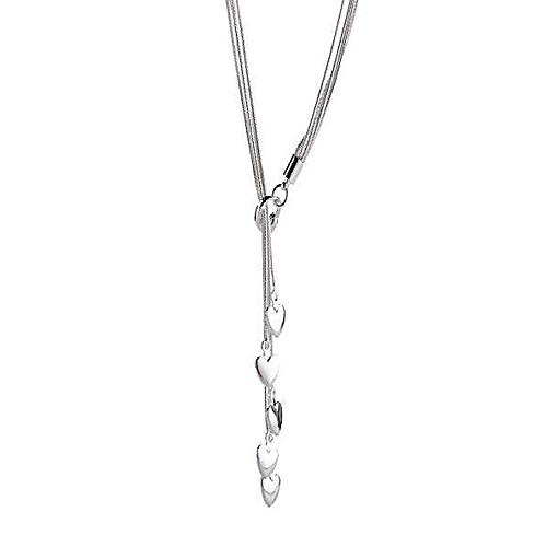 

sosuo 925 sterling silver five-line chain with five-heart necklace