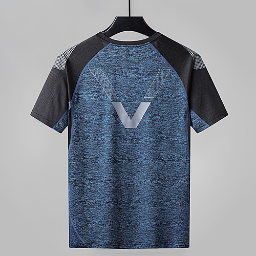 

Men's Short Sleeve Running Shirt Tee Tshirt Athleisure Summer Quick Dry Breathable Sweat Out Yoga Fitness Jogging Sportswear Normal Black Blue Grey Navy Blue Claret-red Activewear Micro-elastic