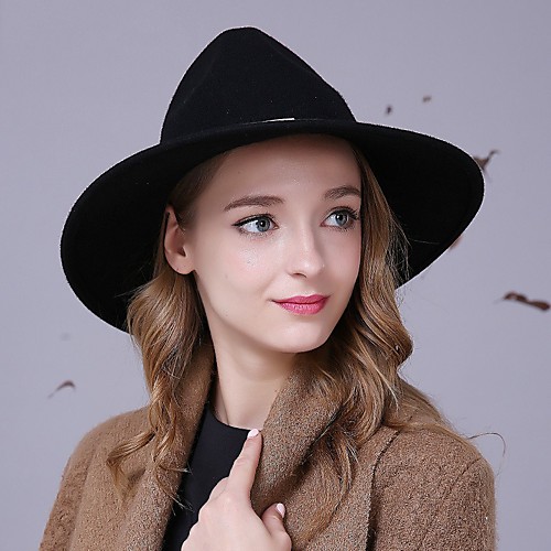 

Lady Wool Hats with Trim 1 Piece Special Occasion / Party / Evening Headpiece