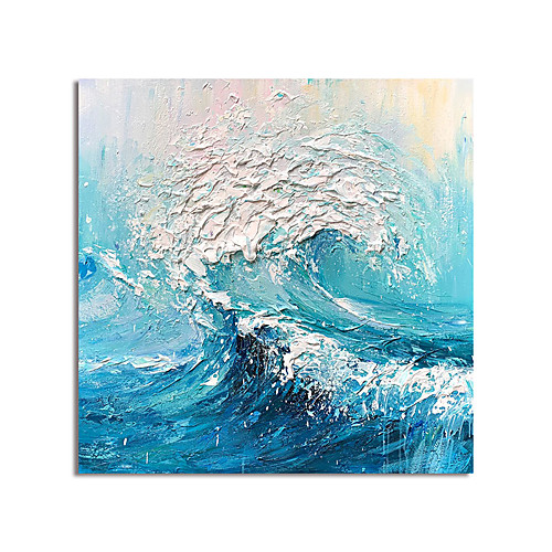 

Oil Painting Hand Painted Square Abstract Modern Stretched Canvas