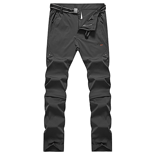 

Men's Hiking Pants Trousers Convertible Pants / Zip Off Pants Summer Outdoor Regular Fit Ultra Light (UL) Quick Dry Lightweight Breathable Pants / Trousers Bottoms Dark Grey Black Khaki Hunting