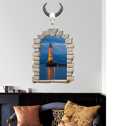 

3D / Landscape Wall Stickers Bedroom / Kids Room & kindergarten, Pre-pasted PVC Home Decoration Wall Decal 1pc