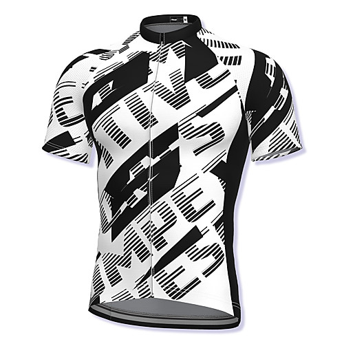 

21Grams Men's Short Sleeve Cycling Jersey Spandex BlackWhite Bike Top Mountain Bike MTB Road Bike Cycling Breathable Quick Dry Sports Clothing Apparel / Athleisure