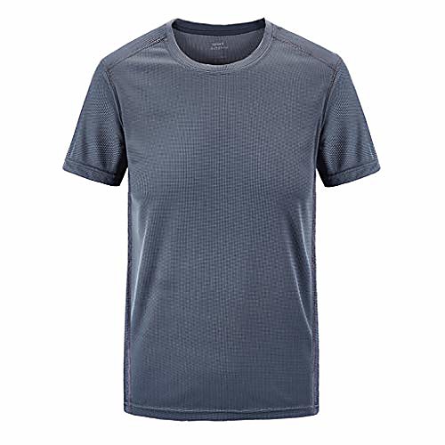 

Men's T shirt Hiking Tee shirt Short Sleeve Tee Tshirt Top Outdoor Lightweight Breathable Quick Dry Sweat wicking Spring Summer Color blue White Black Fishing Climbing Camping / Hiking / Caving