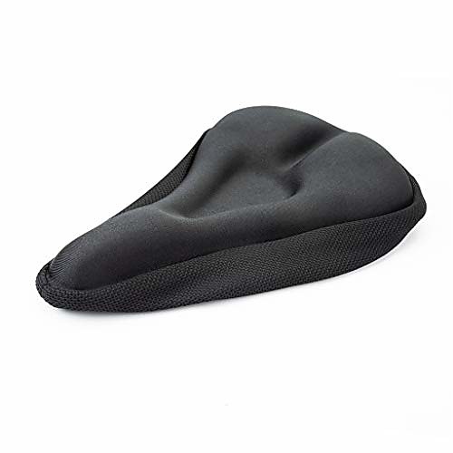 

rebma products comfortable peloton exercise bike seat cushion cover - bicycle saddle pad with soft gel for women and men - great for indoor cycling class, stationary bikes, spinning