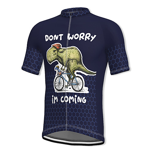

21Grams Men's Short Sleeve Cycling Jersey Spandex Dark Blue Bike Top Mountain Bike MTB Road Bike Cycling Breathable Quick Dry Sports Clothing Apparel / Athleisure