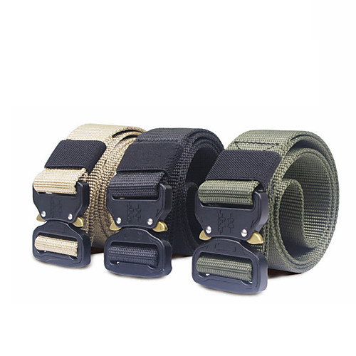 

Men's Military Tactical Belt Breathable Wearable Protective for Solid Colored Polyester Fall Spring Summer