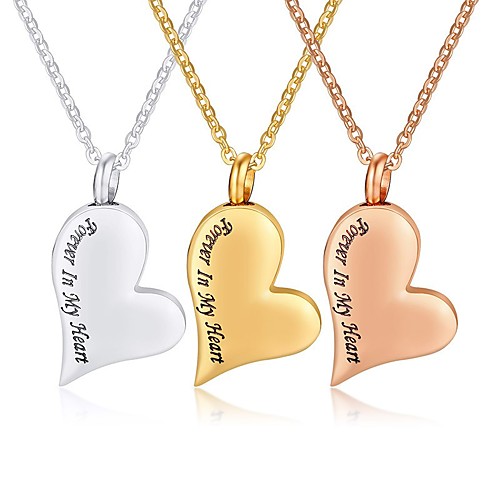 

Women's Men's Pendant Necklace Lockets Necklace Titanium Steel Rose Gold Gold Silver 50 cm Necklace Jewelry 1pc For / Long Necklace