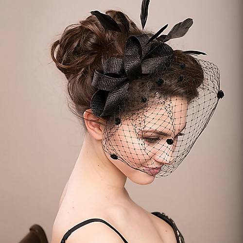 

Women's For Birthday Party Festival Feather White Black 1pc