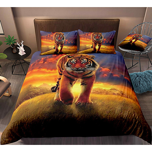 

3-Piece Duvet Cover Set Hotel Bedding Sets Comforter Cover with Soft Lightweight Microfiber, Include 1 Duvet Cover, 2 Pillowcases for Double/Queen/King(1 Pillowcase for Twin/Single)
