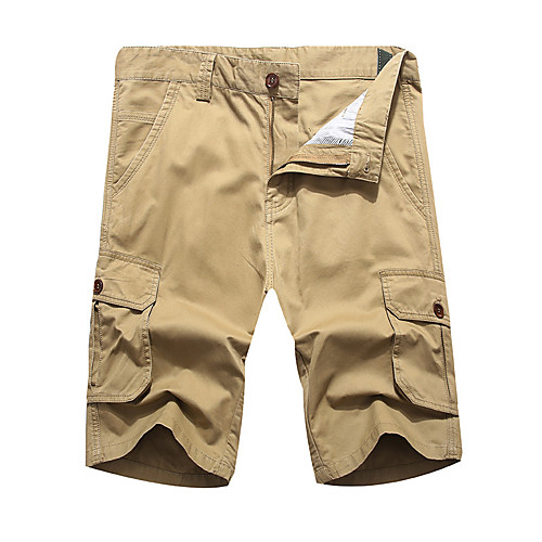 

Men's Hiking Shorts Hiking Cargo Shorts Solid Color Summer Outdoor 10 Multi-Pockets Breathable Wear Resistance Cotton Shorts Army Green Khaki Dark Blue Hunting Fishing Climbing 30 31 32 33 34