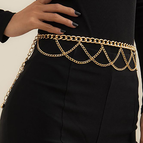 

Women's Body Jewelry 105 cm Waist Chain Gold / Silver Geometric Stylish / Simple / Punk Alloy Costume Jewelry For Street / Daily / Club Summer