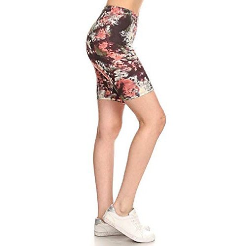 

lbk-n398-s multi tie dye printed biker shorts, small