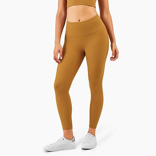 

Women's High Waist Yoga Pants Cropped Leggings Tummy Control Butt Lift Breathable Solid Color White Black Yellow Nylon Spandex Yoga Fitness Gym Workout Winter Sports Activewear Stretchy Skinny