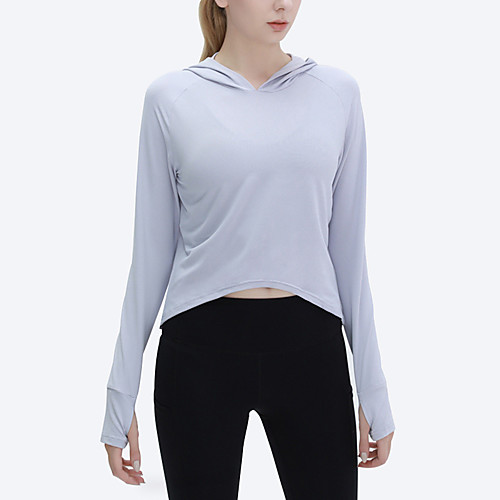 

Women's Long Sleeve Running Shirt Tee Tshirt Top Athletic Athleisure Spandex Breathable Quick Dry Moisture Wicking Yoga Fitness Gym Workout Running Sportswear Solid Colored White Black Light Green