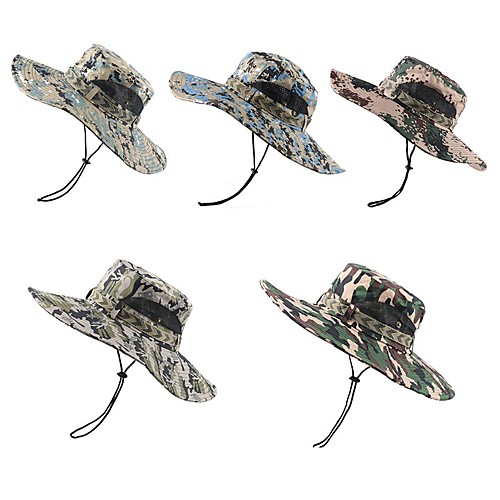 

Men's Hats Fishing Hat Portable Ultraviolet Resistant Breathability Comfortable Camo Spring & Summer Terylene Hunting Fishing Camping / Hiking / Caving Everyday Use Camouflage Blue Jungle camouflage