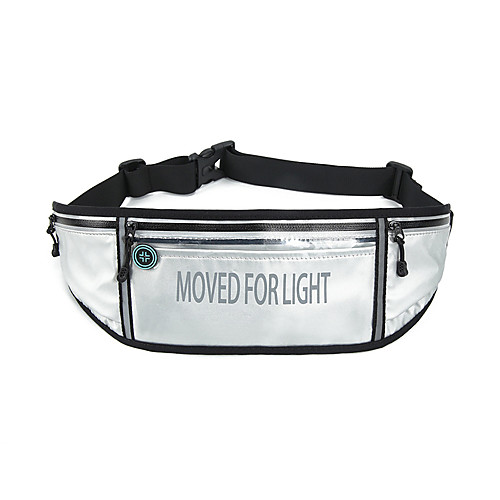 

Unisex Bags PU Leather Fanny Pack Zipper Letter Daily Outdoor 2021 Environmental black Export blue Fashion silver