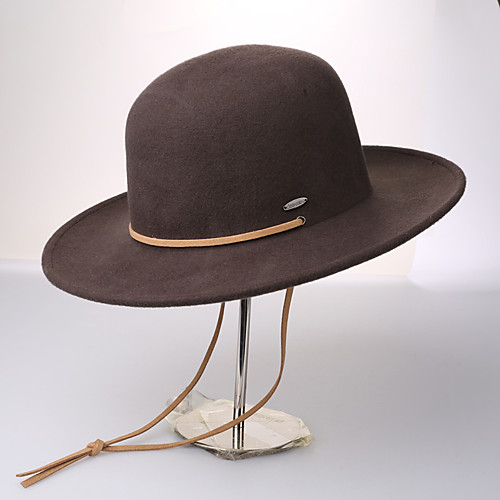 

Fashion Wool Hats with Solid / Trim 1 Piece Party / Evening / Casual Headpiece