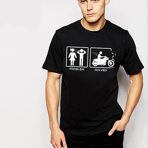 

Men's Tee / T-shirt Pure Color Crew Neck Cotton Letter Printed Sport Athleisure T Shirt Top Short Sleeves Breathable Soft Comfortable Everyday Use Street Casual Daily Outdoor