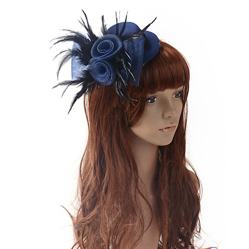 

Elegant Retro Tulle Fascinators with Feather 1 Piece Special Occasion / Party / Evening Headpiece