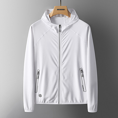 

Women's Long Sleeve Windbreaker Running Skin Jacket Full Zip Coat Top Athletic Athleisure Summer Reflective UV Sun Protection Quick Dry Fitness Gym Workout Running Jogging Sportswear Solid Colored